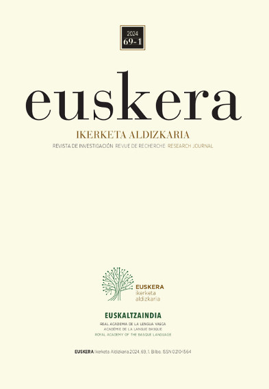 					View Euskera ikerketa aldizkaria 2024, 69, 1
				